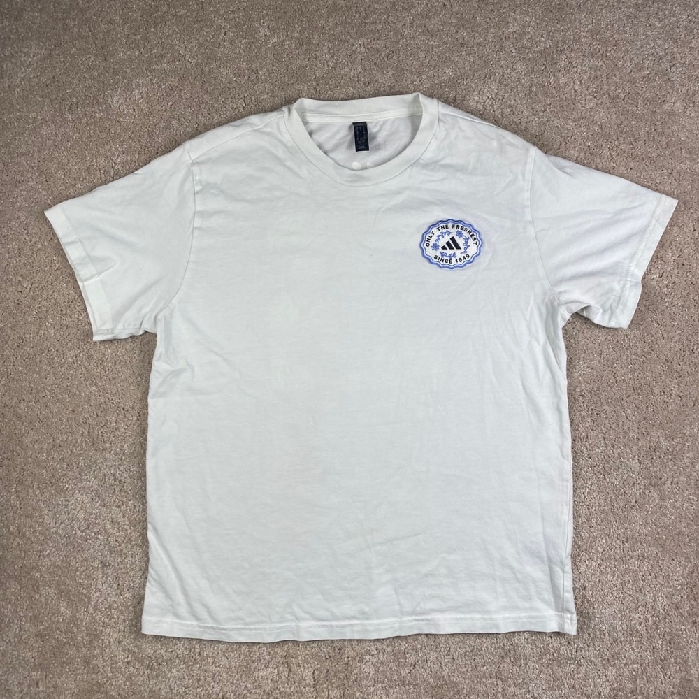 Adidas Farmers Market Portland OR Graphic Tee White Large Womens